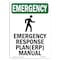 Signmission Safety Sign, OSHA EMERGENCY, 7" Height, Response, Portrait OS-EM-D-57-V-10466 - alternate 1